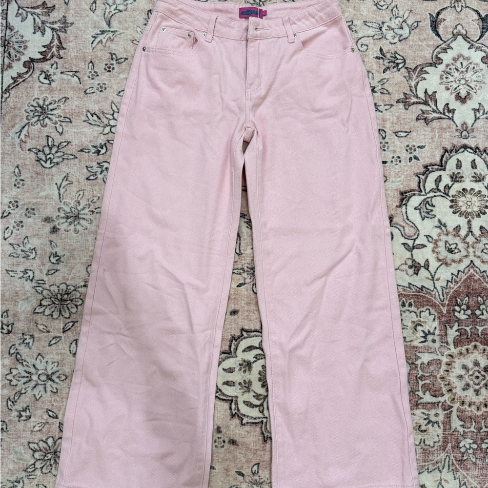 Edikted Light Pink Denim Pants